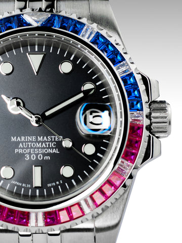 Sub Jewels Blue Red |Elegant Jubilee Bracelet - Stainless Steel