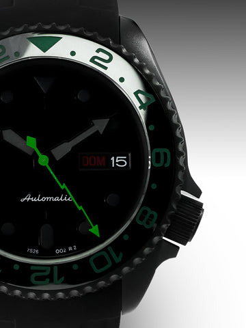 Skxx Stealth Green | Elegant Black FKM Rubber