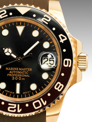 Sub Rootbeer Featuring Black Dial with Rootbeer Ceramic 24hr Bezel