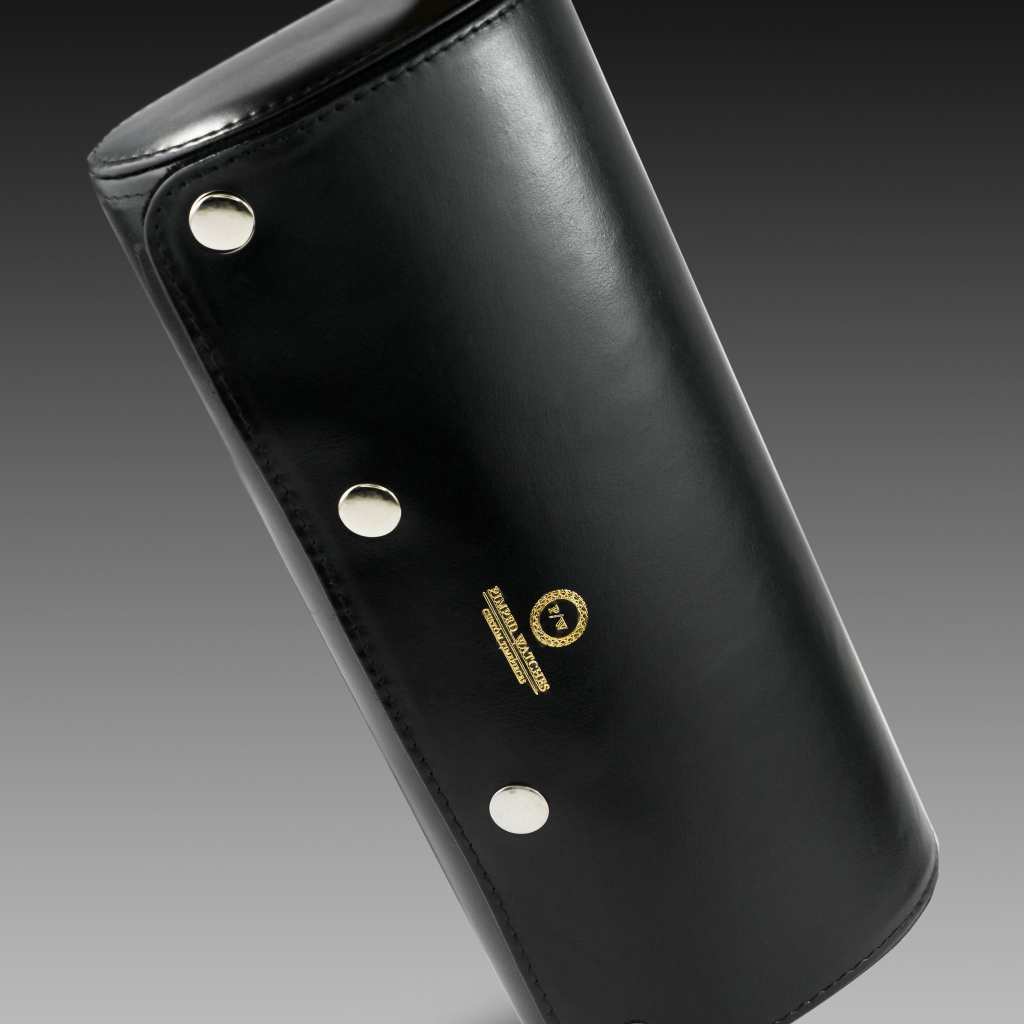 Genuine Leather Multi Storage Watch Travel Case Roll  - Black