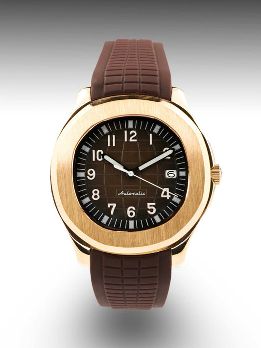 Aquanaut Gold Brown | Elegant Brown Silicon