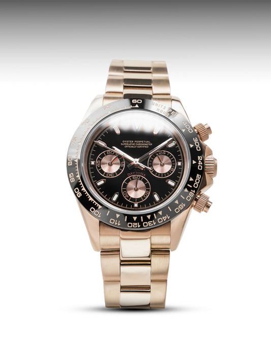 Daytona Rosegold Featuring Black Dial with Brown Chronograph