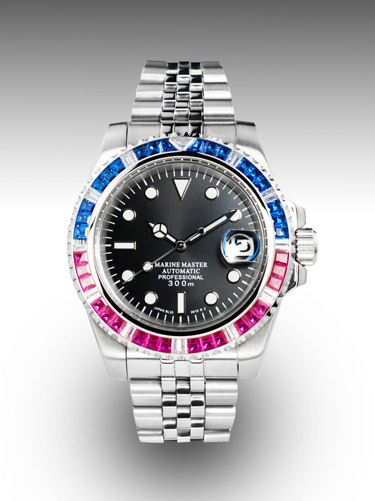 Sub Jewels Blue Red |Elegant Jubilee Bracelet - Stainless Steel