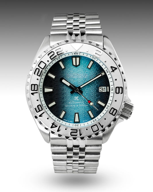 Skxx Ocean Blue Featuring Ocean Blue Gradient Texture Dial