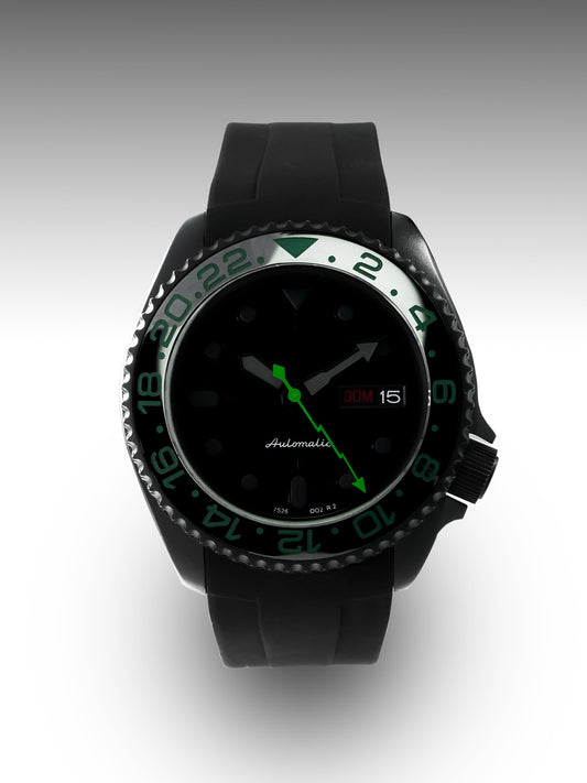 Skxx Stealth Green |  Elegant Black FKM Rubber