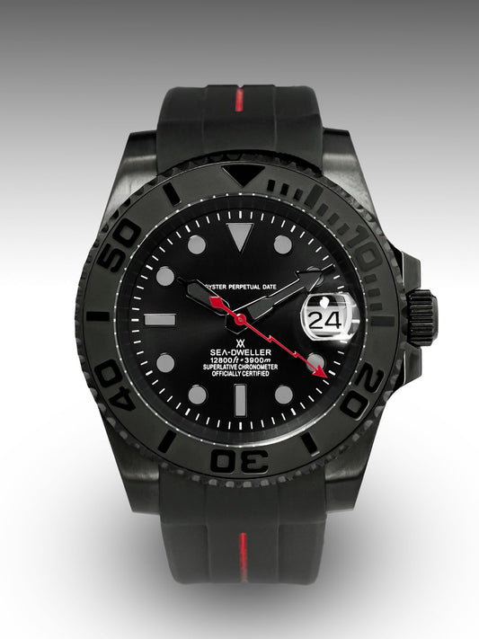 Sub Stealth | Premium Seiko Mod | Elegant Black strap