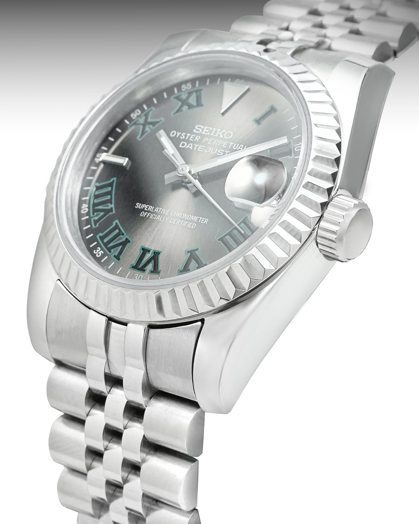 Datejust Wimbledon with Grey Roman Dial and Jubilee Bracelet