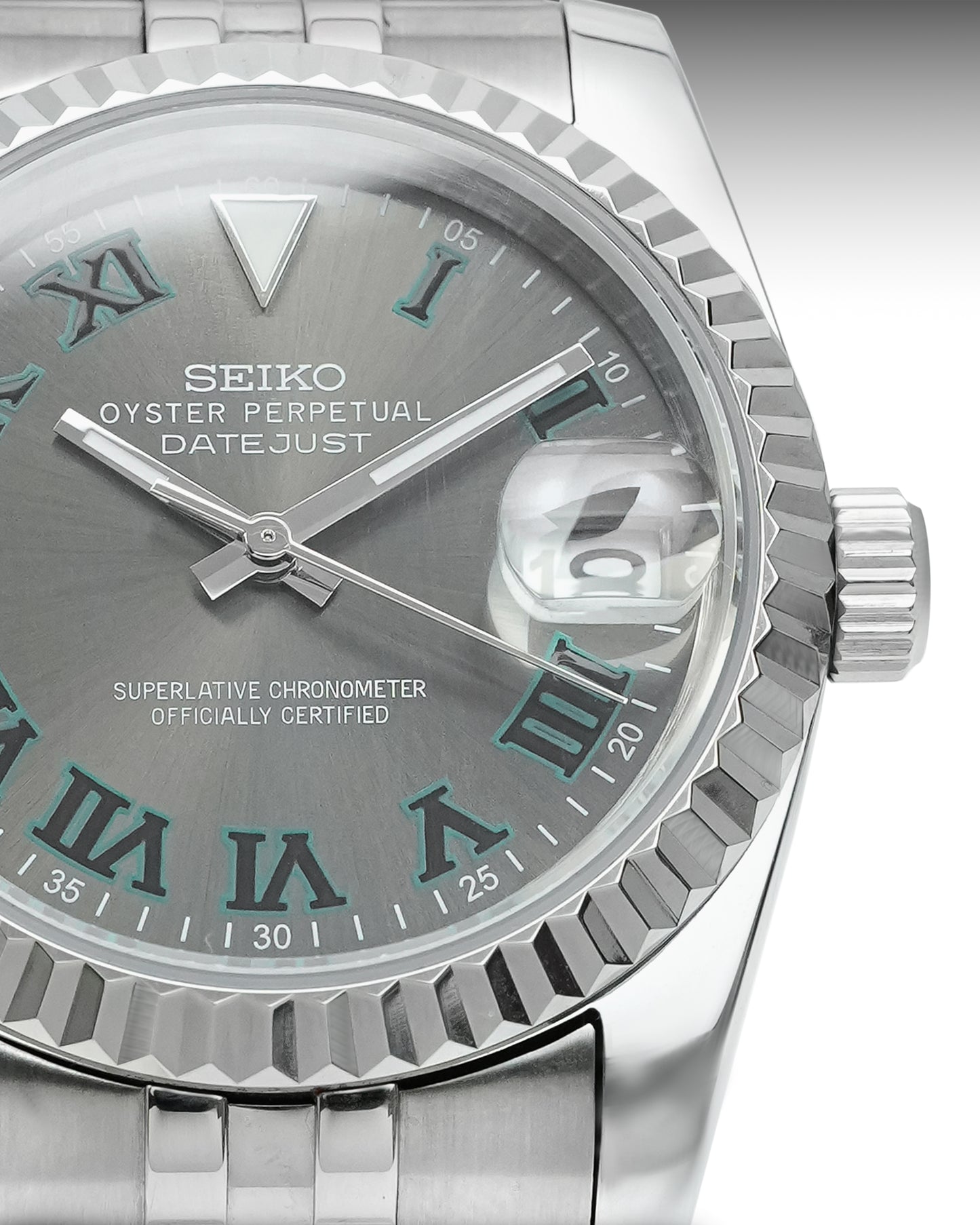 Datejust Wimbledon with Grey Roman Dial and Jubilee Bracelet