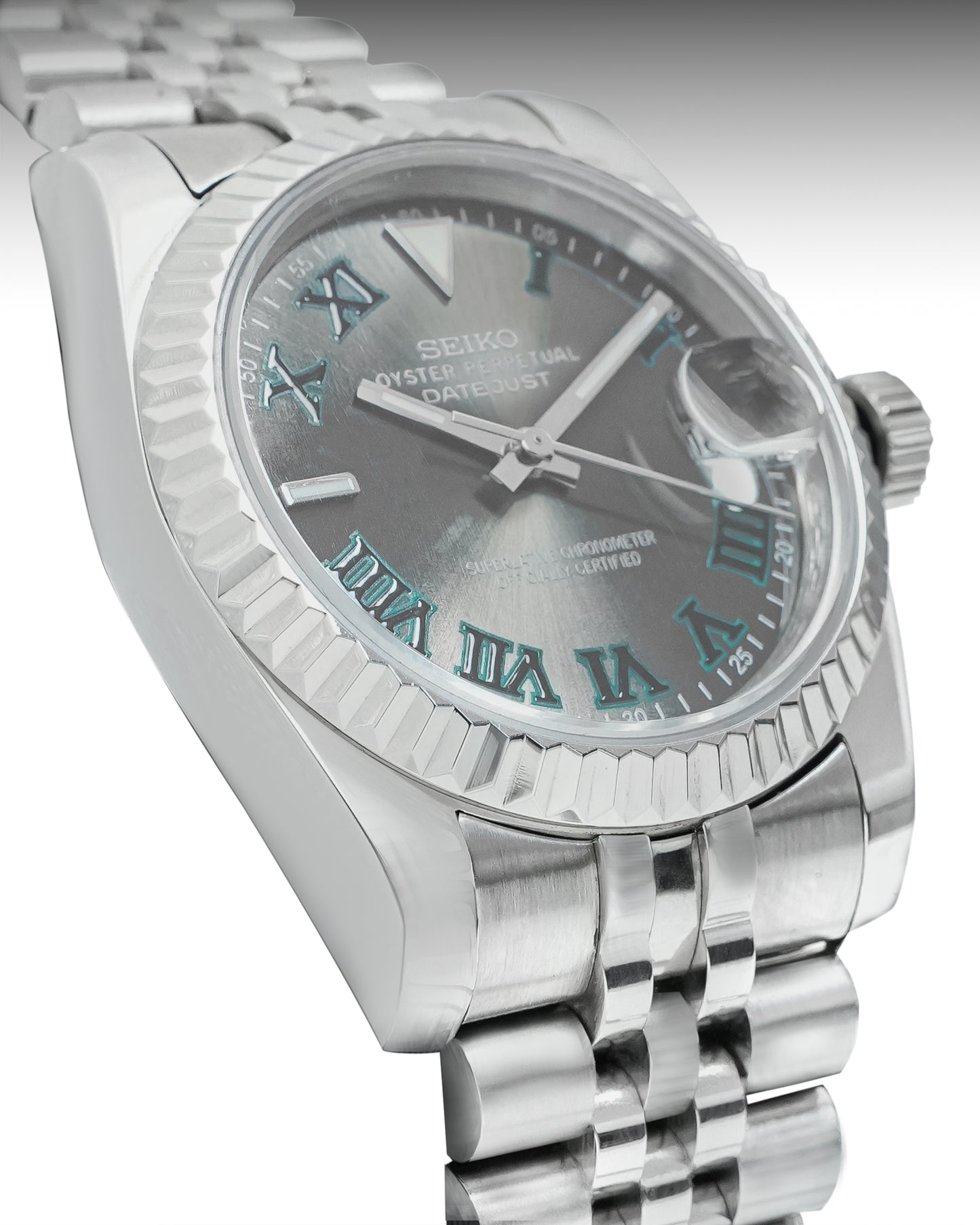 Datejust Wimbledon with Grey Roman Dial and Jubilee Bracelet